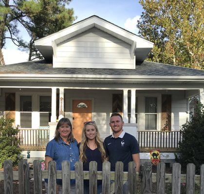 So happy when we were finished and had the keys in our hands!!! Ashley came and did a walk through of our house with us.