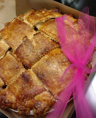 Apple pie with a lattice crust top!