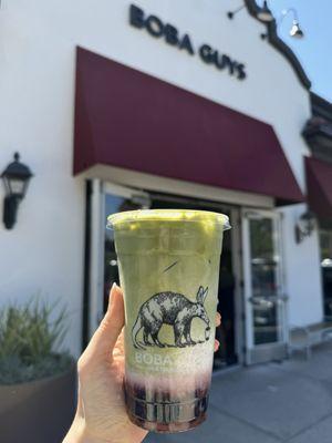 Large strawberry matcha latte with boba - $8.45 as of 8/29/2024