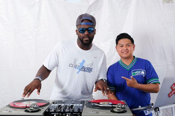 Seattle Seahawks, Cliff Avril and I at Cliff Avril's 1st Annual Health Fair (Seattle,WA)