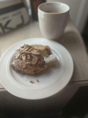 Twice baked almond croissant