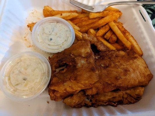 Fish fry with Cajun fries