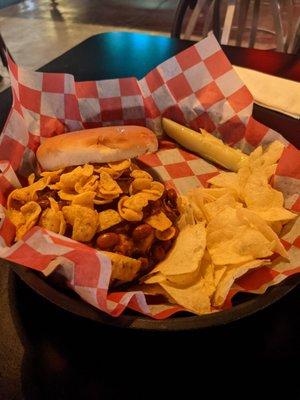 Frito chili cheeseburger