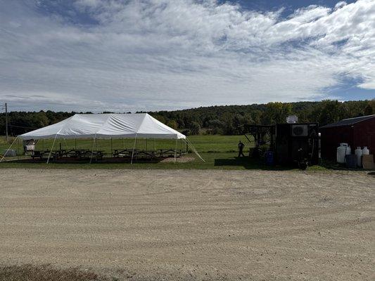 Our foodtruck with picnic area