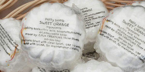 Sweet orange potty bombs