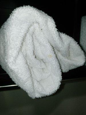 Stains on towels