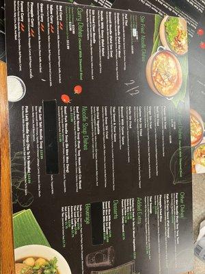 There menu is incredible!