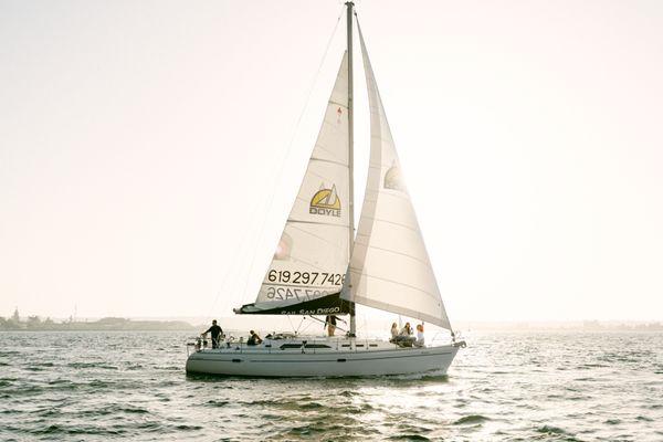 Sailing San Diego Bay on a Sunset Sail.