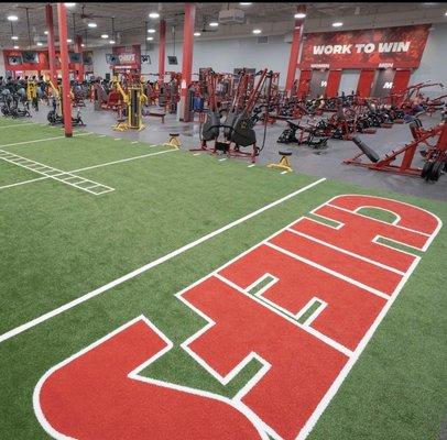 Turf & free weight area