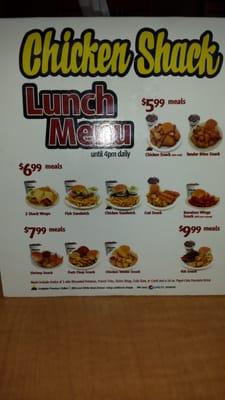 Prices went up on select lunch combos. 10/17/14