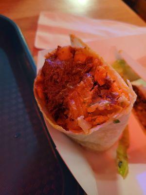 California burrito with Shredded beef