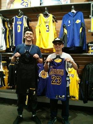 Lebron James jerseys with a new friend that works here. Marin!!! Marin and Mark will take care of you!!! 10-7-19!!!