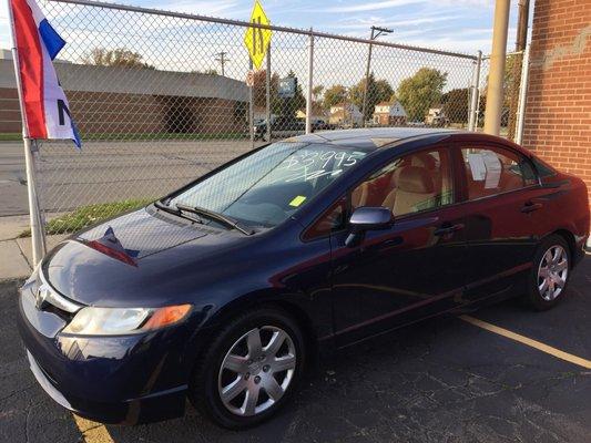 For sale 2006 Honda Civic.  All Star Auto Group, 1579 Dix Hwy., Lincoln Park, MI.  313-383-7878.