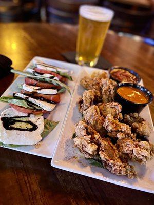 Fried Oysters & Caprese!  Light and Lovely!