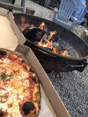 Old faithful pizza and firepit