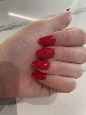 Red gel nails