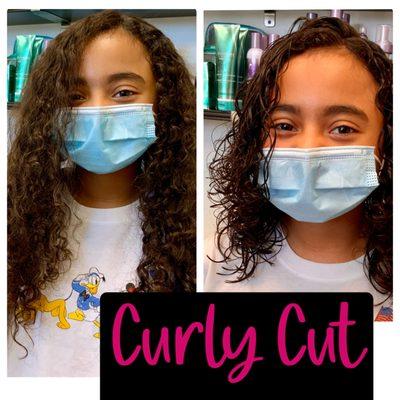 Curly Cut before & after