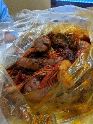 Cajun crawfish and shrimp