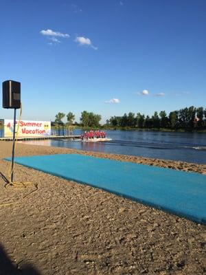 Pyramid water skiing!