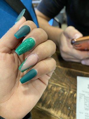 Nails also by kevin! Matte emerald green