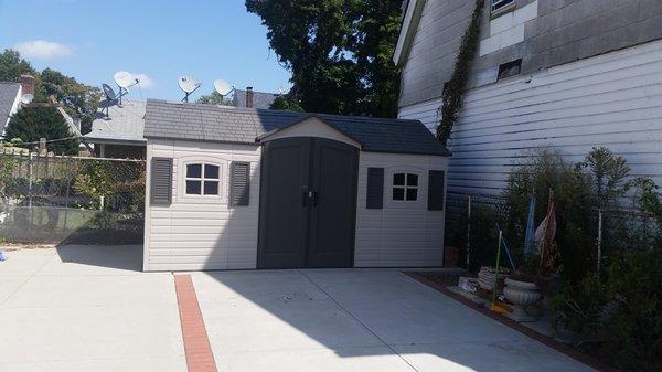 Storage shed assembly