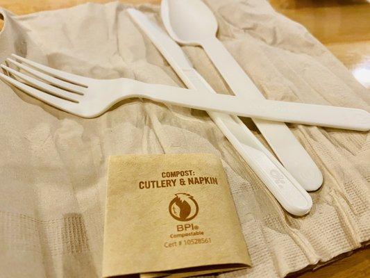 Compostable cutlery