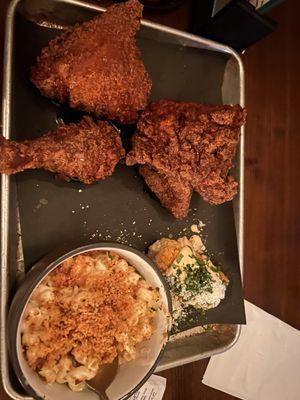 Fried chicken special with Skillet Macaroni & Cheese