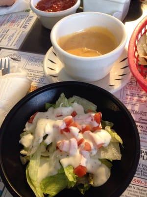 Fourth order of queso and salad