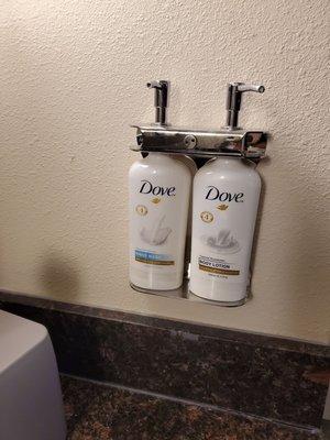 Bathroom amenities - Dove handwash and body lotion