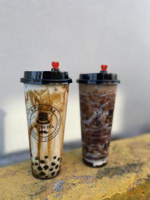 Brown sugar latte boba and Vietnamese mocha