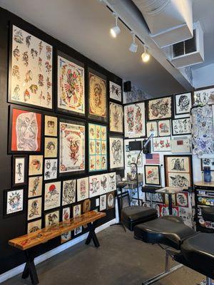 Corner that has some tattoo designs!