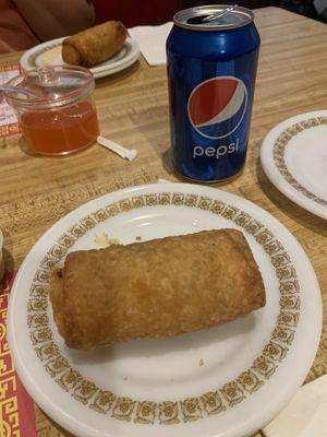 Giant chicken egg rolls