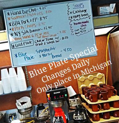 Love the old time Blue Plate Special changes Daily always a mega deal super cheap