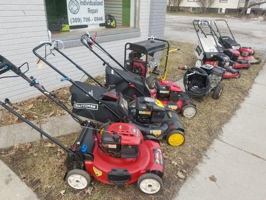 Mowers, pressure washers and generators for sale