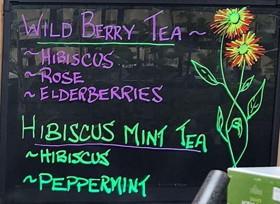 Featured teas.Both are Fabulous!