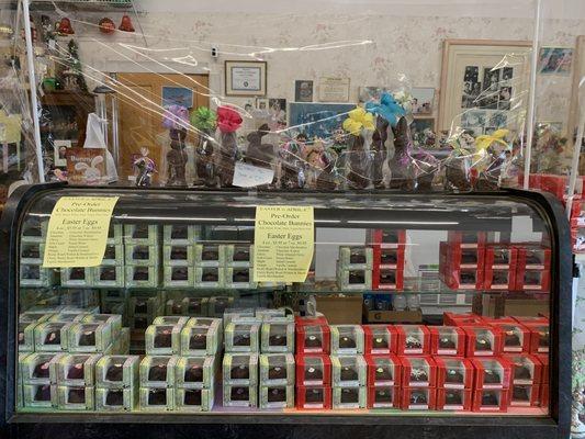 Fully stocked Easter truffles and chocolates