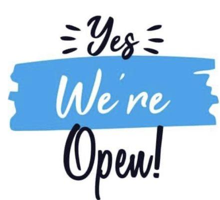 We are open!