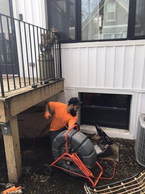 Sewer camera inspection