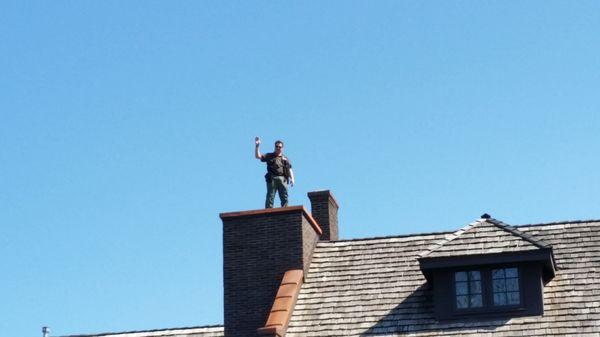 At Dunsing Inspections we get climb ON the roof!