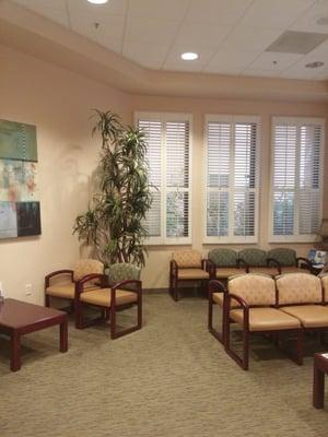 The waiting room is nice and clean.