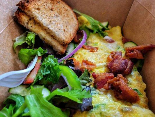 UberEats Delivery: Cajun Omelette platter