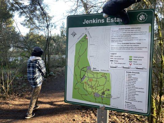 Jenkins Estate trail map