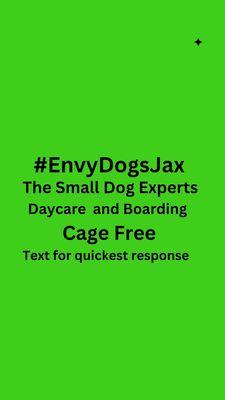 Daycare and Boarding. Text for fastest response