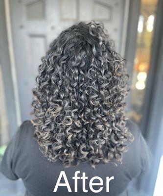 My juicy curls after just one session with Ashley