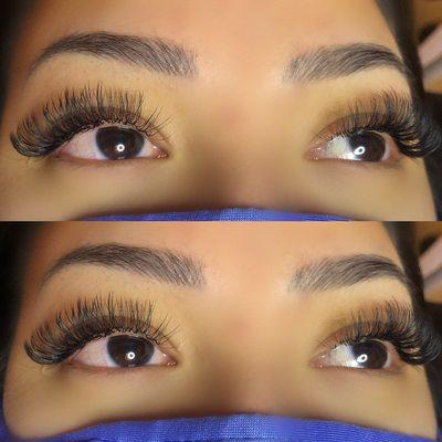 Eyelash extensions . Hybrid set