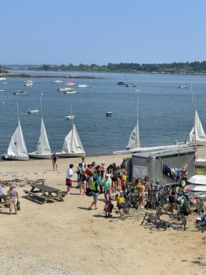 Summer sailing school! The Niblic supports with honey sticks, gummy lobsters, and icecream!