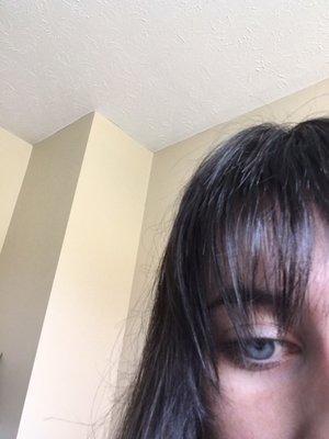 uneven bangs