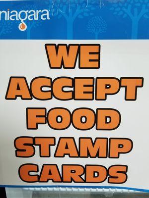 NOW WE ACCEPT FOOD STAMP!!!!