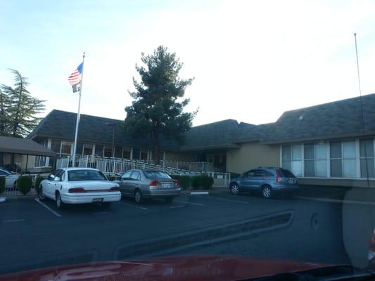 Main entry facing the corner of Court St. and Rosaline Ave.