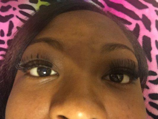 Uneven lashes!!!